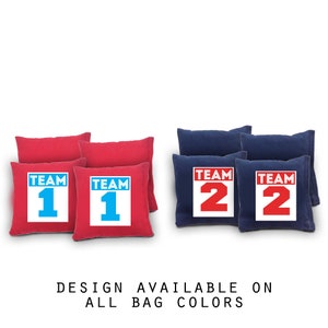 Team Cornhole Bags Set of 8 - 17 Colors To Choose From -Homemade Quality Regulation Cornhole Bags -Bean Bag Toss