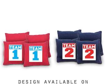 Team Cornhole Bags Set of 8 - 17 Colors To Choose From -Homemade Quality Regulation Cornhole Bags -Bean Bag Toss
