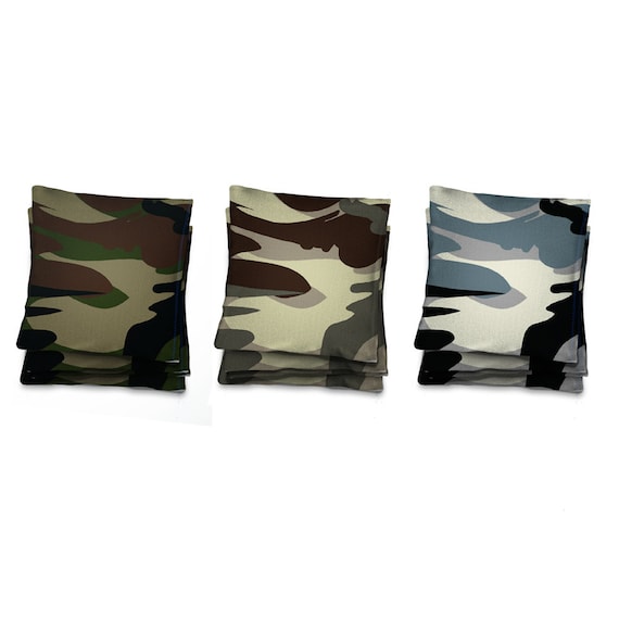 QUALITY SET OF 8 US ARMY /& CAMO CORNHOLE BAGS