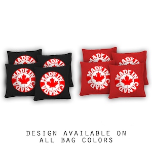 Made In Canada Cornhole Bags Set of 8 - 17 Colors To Choose From - Homemade Quality Regulation Cornhole Bags - Bean Bag Toss