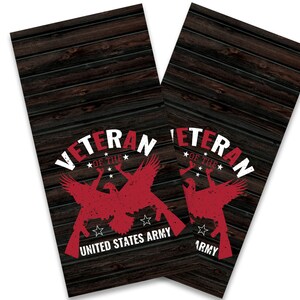 Veteran of the US Army Eagle Wraps - Cornhole Wraps - Cornhole Skins - Vinyl Wrap