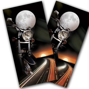 Motorcycle Rider Cornhole Wraps - Cornhole Wraps - Cornhole Skins - Motorcycle Wrap