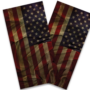 Realistic Antique American Flag Cornhole Wraps - Cornhole Wraps - Cornhole Skins - Vinyl Wrap