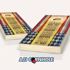 Americana Cornhole Set with Bags Cornhole Set Cornhole Quality Cornhole Set Baggo Old Fashioned Cornhole Set Americana image 1