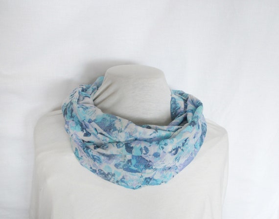 Infinity Scarf - White Water Color Floral Infinity Scarf - White Water Color Floral