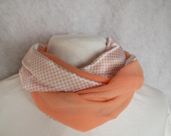 Loop scarf, sewn from pure silk, gift for woman