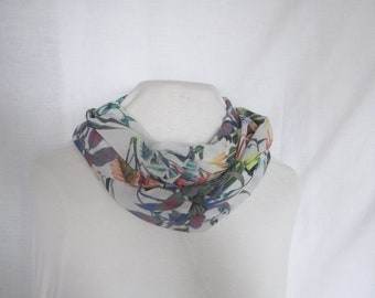 Loop scarf, light, sewn from chiffon