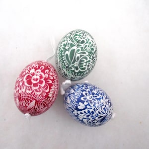 duck egg adorned with traditional scratch technique