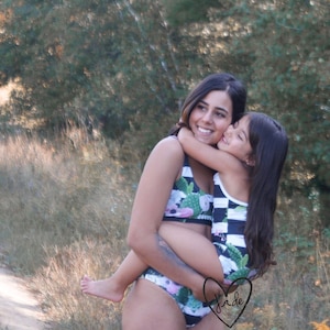 Mommy and me swimsuit - flowery, flower, floral swimsuits -matching swimwear, mother daughter swimwear - swimsuit women (2)