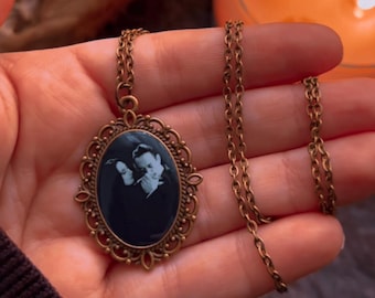 Morticia and Gomez Pendant Necklace