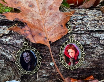 Gothic Frankenstein 2025 Creature and Elizabeth PAIR Pendant Necklaces