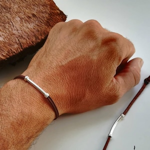 Armband i läder och sterlingsilver - Fint och snyggt