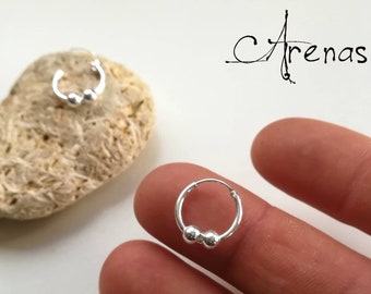 Silver Hoops - Silver Earrings - Hoops Tribal - Hoops Earrings - Hoop Earring - Boho Hoop - Ethnic Hoop
