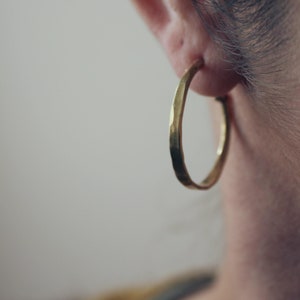 Handmade Brass Hoop Earrings - Bohemian Jewelry | Arenas Jewelry