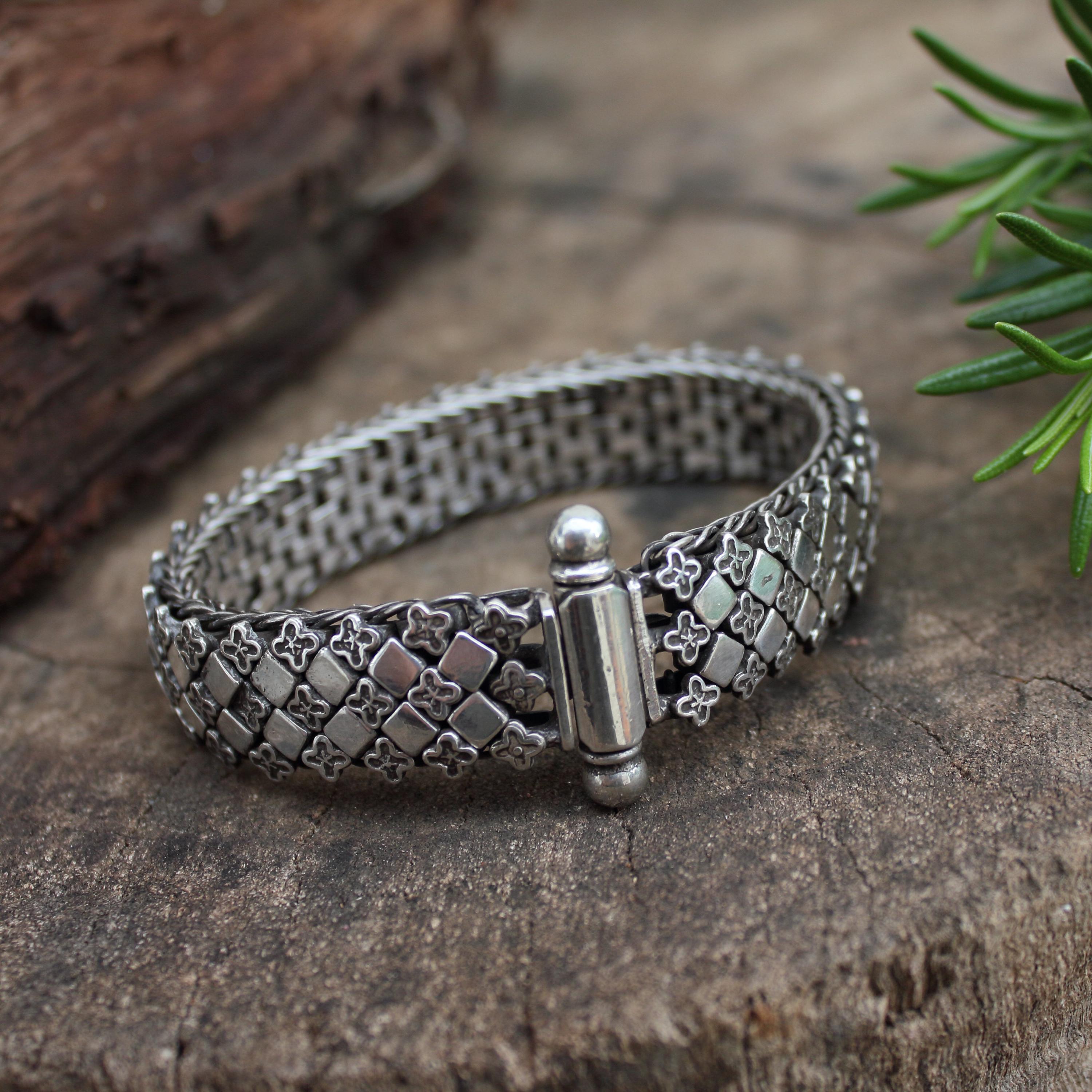 Large Silver Cuff Bracelet | Arenas Jewelry