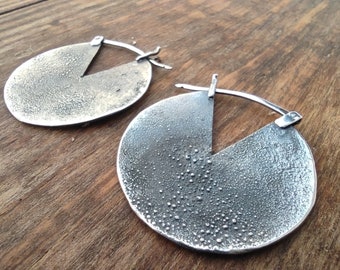 Silver Hoops - Oxidized Silver Earrings - Ethnic Hoops  - Hoops Earrings - Hoop Earring - Solid Silver Hoops - Boho Hoops