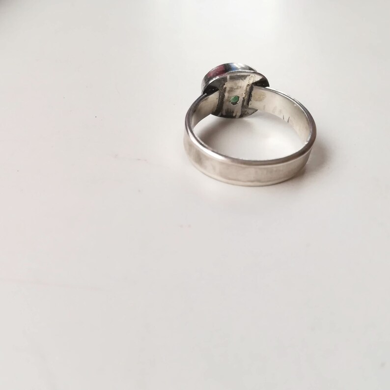 Handmade Size 7 Chrysoprase Ring and Sterling Silver