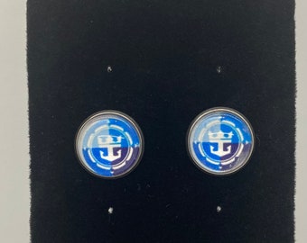 Caribbean Cruise earrings / Stainless steel studs / cruise gifting / Choose 1,2 or 3 pair lot.  Handmade.