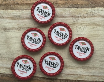 Disney Fantasy Cruise Merrytime ship magnets / Set of 6 or 12 / Fish extender gifts, door magnets, pixie dust, magnet exchange.  Handmade.