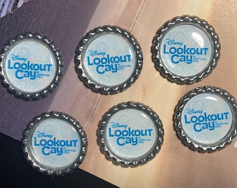 Disney Lookout Cay magnets / Set of 6 or 12 / Newest island of Disney Cruise Line. Fish extender gifts, door magnet, pixie dust, handmade.
