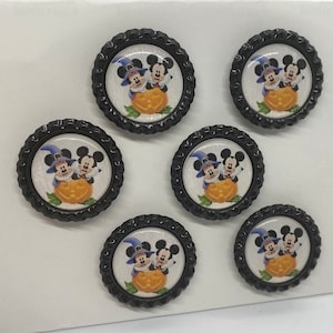 Halloween Mickey Minnie Mouse magnets / set of 6 or 12  / Fish extenders gifts, magnet exchange, pixie dust, door magnets.  Handmade.
