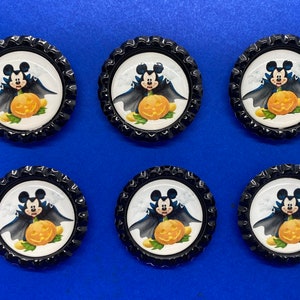 Mickey Mouse Halloween magnets / set of 6 or 12 / Fish extenders gifts, door magnets, pixie dust.  Magnet exchange, Halloween High Seas.
