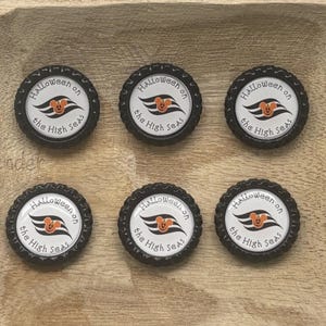 Halloween High Seas magnets / set of 6 or 12 / Fish extenders gifts, door magnets, pixie dust.  Magnet exchange, Disney Cruise Line.