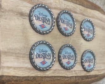 Disney Destiny magnets / set of 6 or 12 / Fish extender gifts, door magnets, Pixie dust.  Magnet exchange, stateroom gifts. Handmade.