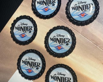 Disney Cruise Wonder magnets / 6 or 12 / Fish extender, door magnets, Pixie dust.  Magnet exchange, stateroom gifts, Alaska, handmade.