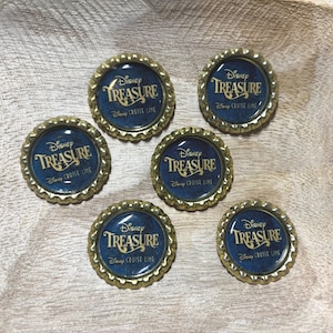 Disney Treasure magnets / set of 6 or 12 / Fish extender gifts, door magnets, Pixie dust.  Magnet exchange, stateroom gifts. Handmade.