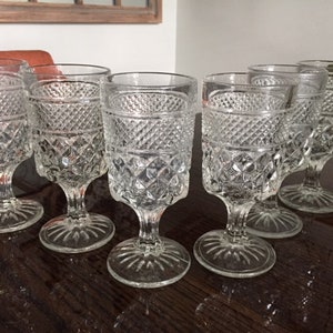 Set of 6 Large Wexford Goblets by Anchor Hocking