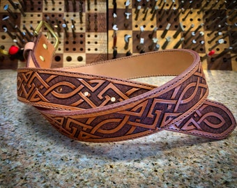 Celtic Knot Hand Made Leather Belt