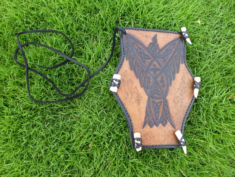 Celtic Raven Leather Archery Arm Guard Etsy