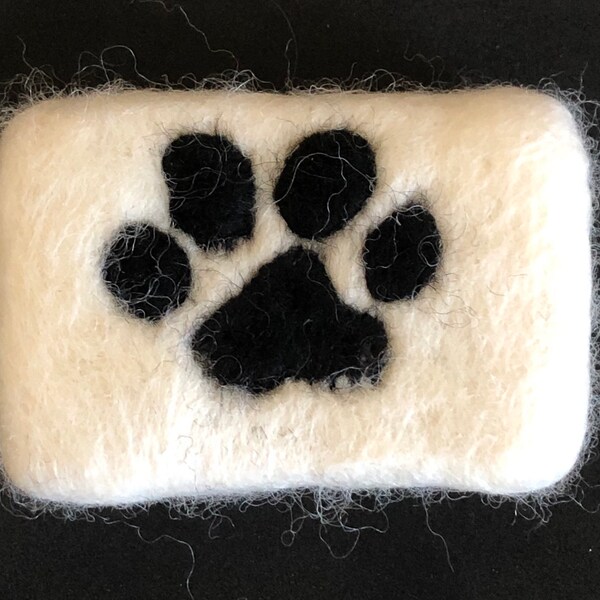 Felted Soap -Paw Print- All Natural