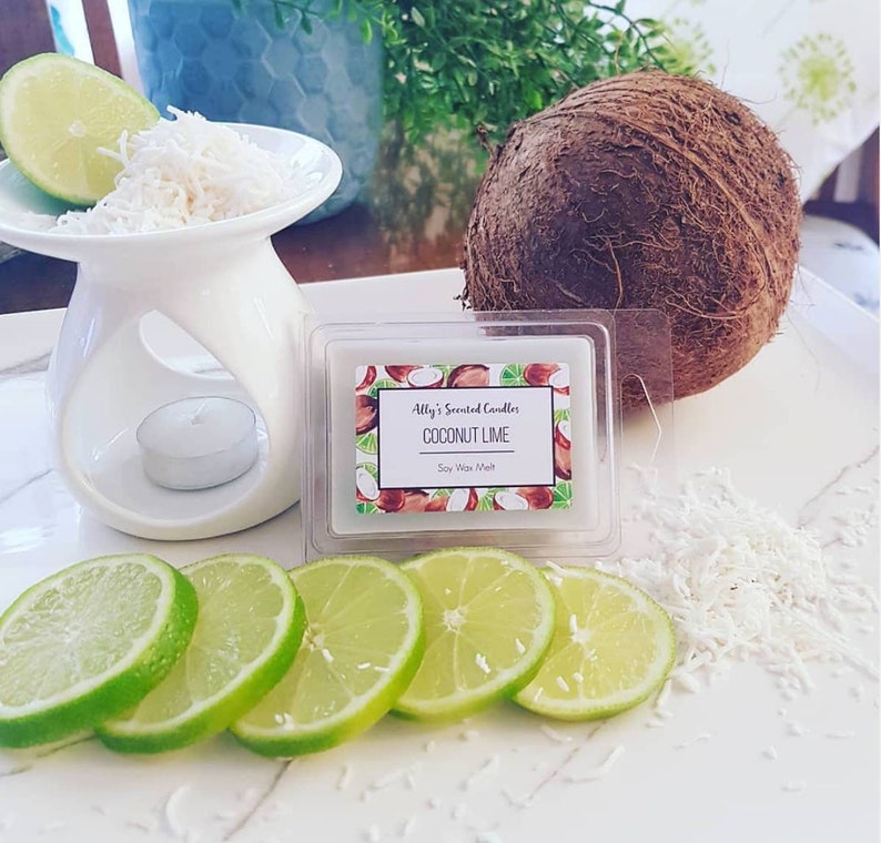 Coconut lime soy wax melt / gift / home fragrance Etsy