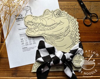 Printable Pet Crocodile Alligator Collar Display Card: Printable PDF Template