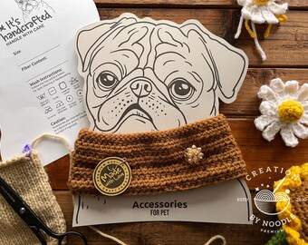 Printable Pug Pet Collar DIY Display Card Dog accessory display Downloadable PDF packaging template. Instant Download.