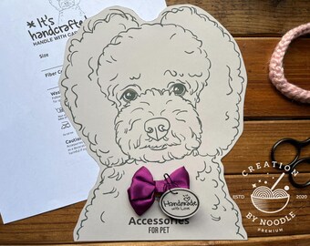 Printable Poodle Pet Collar Display Card: DIY Packaging Template (Downloadable PDF)