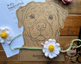 Printable Rottweiler Pet Collar Display Card Template (PDF)