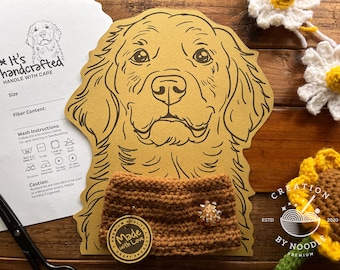 Printable Golden Retriever Pet Collar DIY Display Card Dog accessory display Downloadable PDF packaging template. Instant Download.