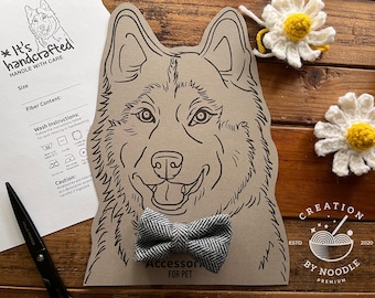 Printable Husky Pet Collar DIY Display Card Dog accessory display Downloadable PDF packaging template. Instant Download.