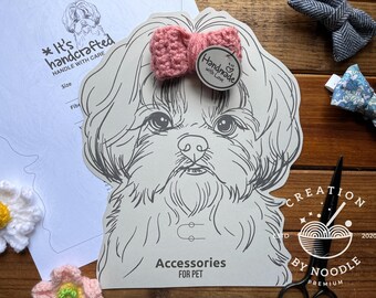 Printable Pet Accessory Display Card: Shih Tzu Collar Template (PDF Download)
