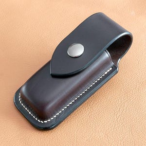 Hand stitched leather sheath for Victorinox Spirit multitool  - Made in France