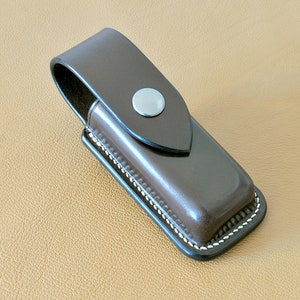 Hand-made leather sheath for Leatherman Free P4 or Free P2 multitool - Made in France