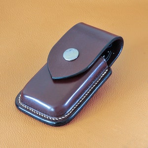 Hand-made leather sheath for 2 Leatherman bit kits and a bit extender - Made in France