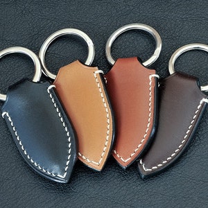 Hand-made leather key ring Made in France image 3