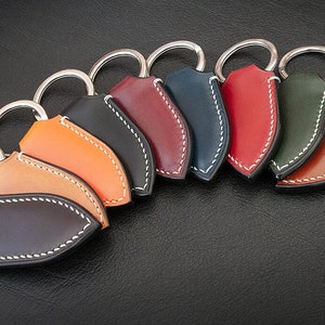Porte-clé cuir 6cm fait-main