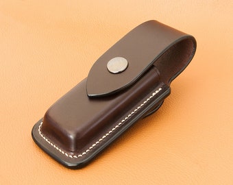 Hand stitched leather sheath for Victorinox Spirit multitool  - Made in France