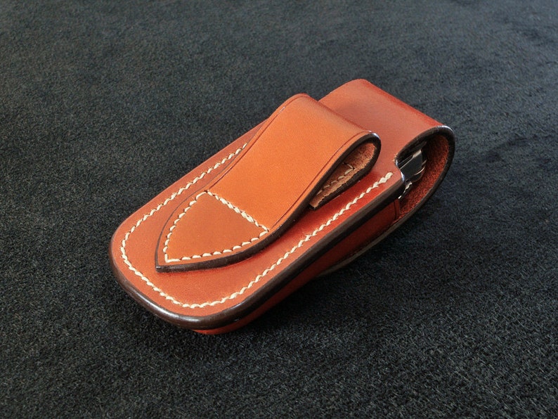 Hand-made leather sheath for Leatherman Wave/Charge multitool Made in France image 7