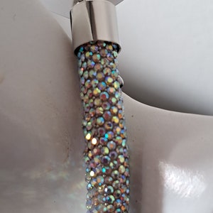 Women Elegant Silver Multi Colour Chunky Rope Effect Rhinestone Sparkly ...